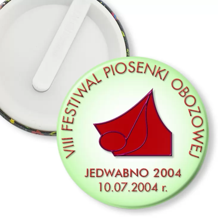 przypinka klips VIII Festiwal Piosenki Obozowej - Jedwabno 2004