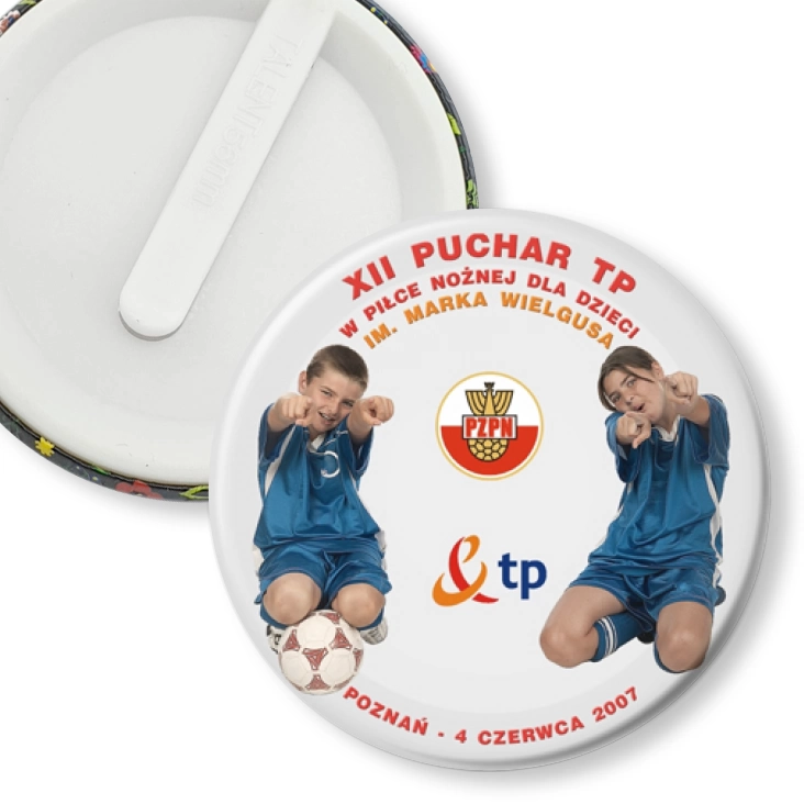 przypinka klips XII Turniej w Piłce Nożnej dla Dzieci