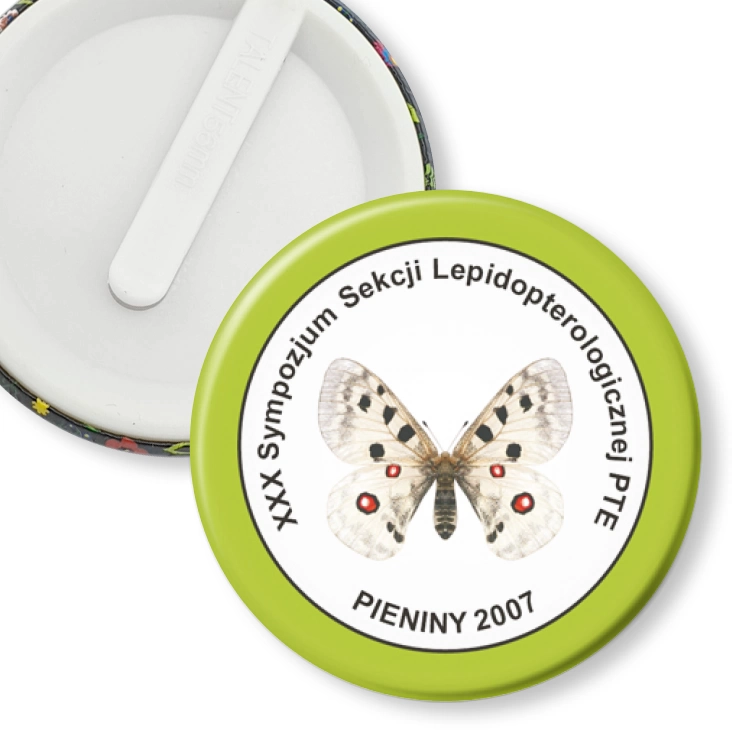 przypinka klips XXX Sympozjum Sekcji Lepidopterologicznej PTE