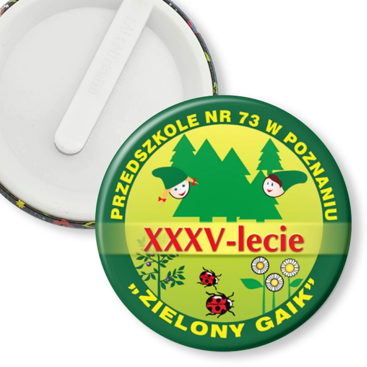 przypinka klips XXXV-lecie Przedszkola nr 73 w Poznaniu