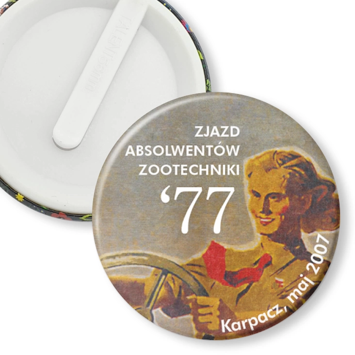 przypinka klips Zjazd Absolwentów Zootechniki `77