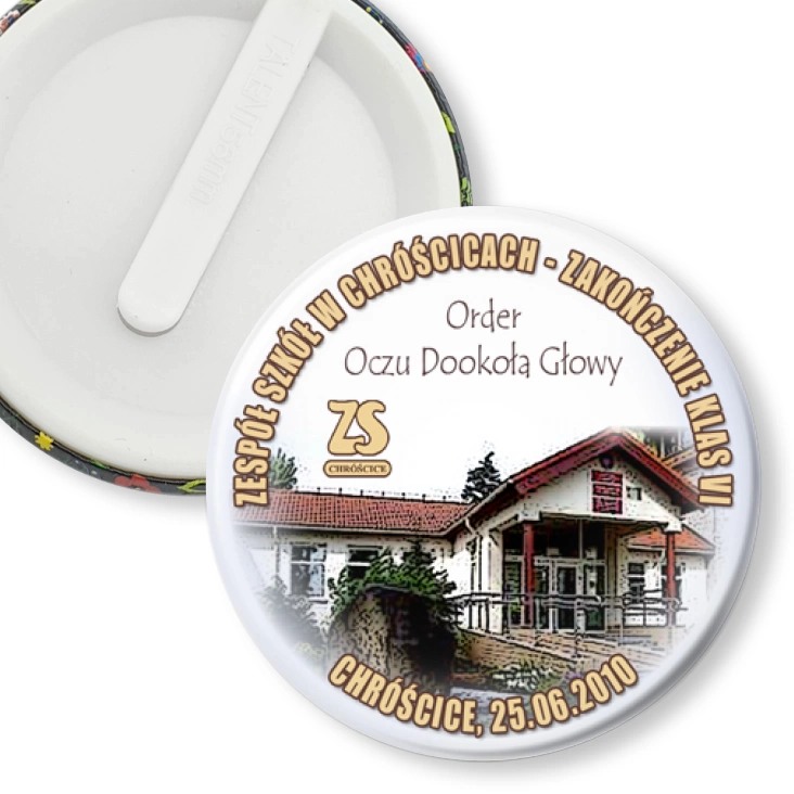 przypinka klips ZS w Chróścicach - zakończenie roku 2010