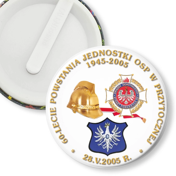 przypinka klips 60-lecie Powstania Jednostki OSP w Przytocznej