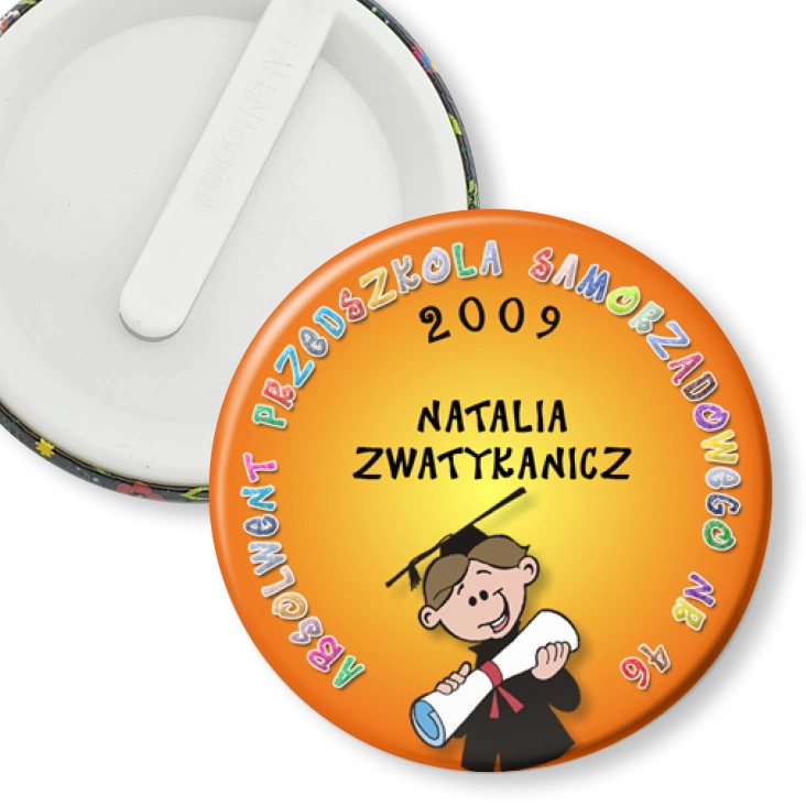 przypinka klips Absolwent Przedszkola Samorządowego nr 46