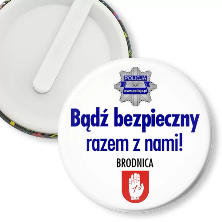 przypinka klips Bądź bezpieczny