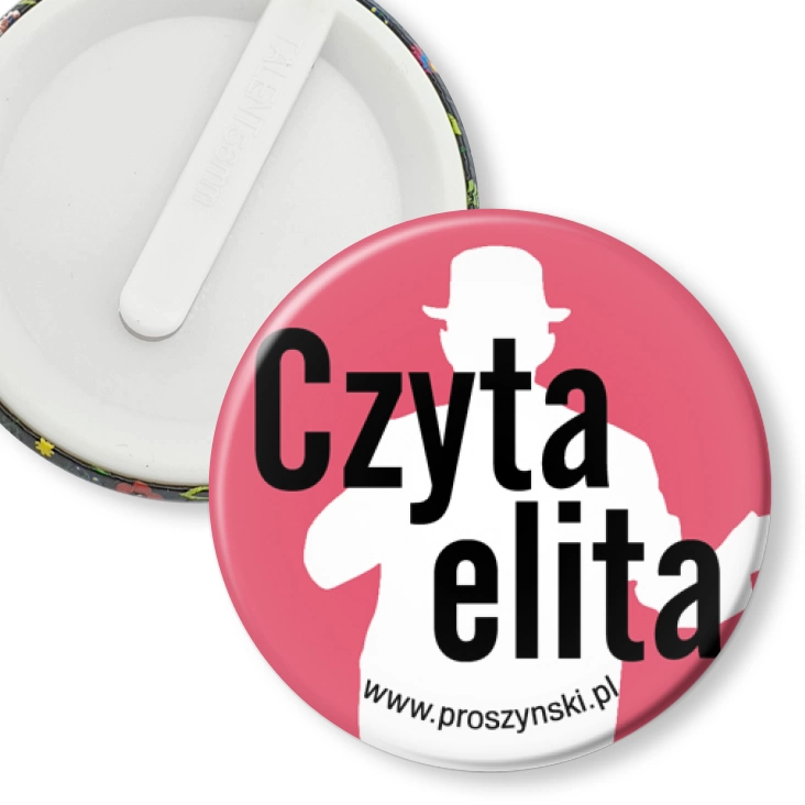 przypinka klips Czyta elita