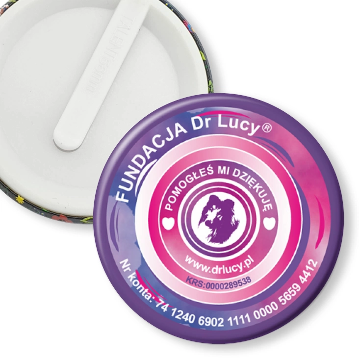 przypinka klips Fundacja Dr Lucy
