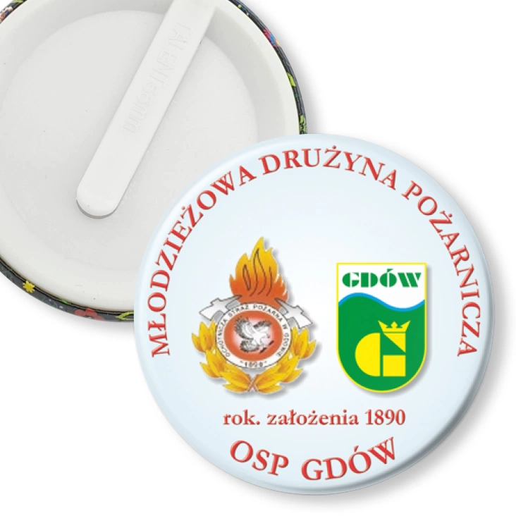 przypinka klips Gdów - Młodzieżowa Drużyna Pożarnicza