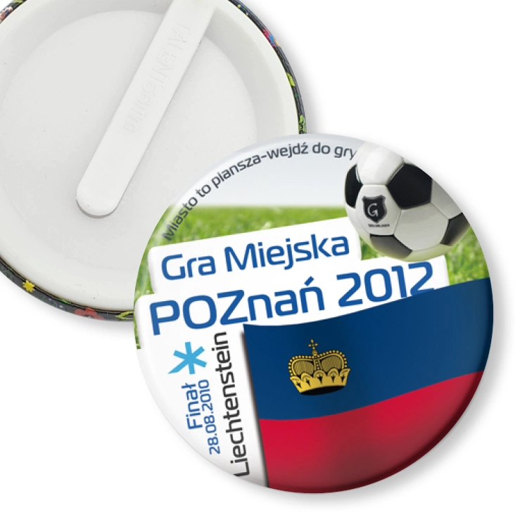 przypinka klips Gra Miejska - Poznań 2012 - Lichtenstein