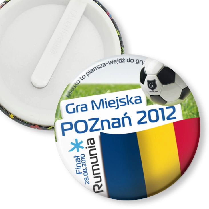 przypinka klips Gra Miejska - Poznań 2012 - Rumunia