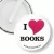 Przypinka klips I love books