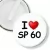 Przypinka klips I love SP 60