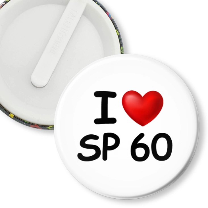przypinka klips I love SP 60