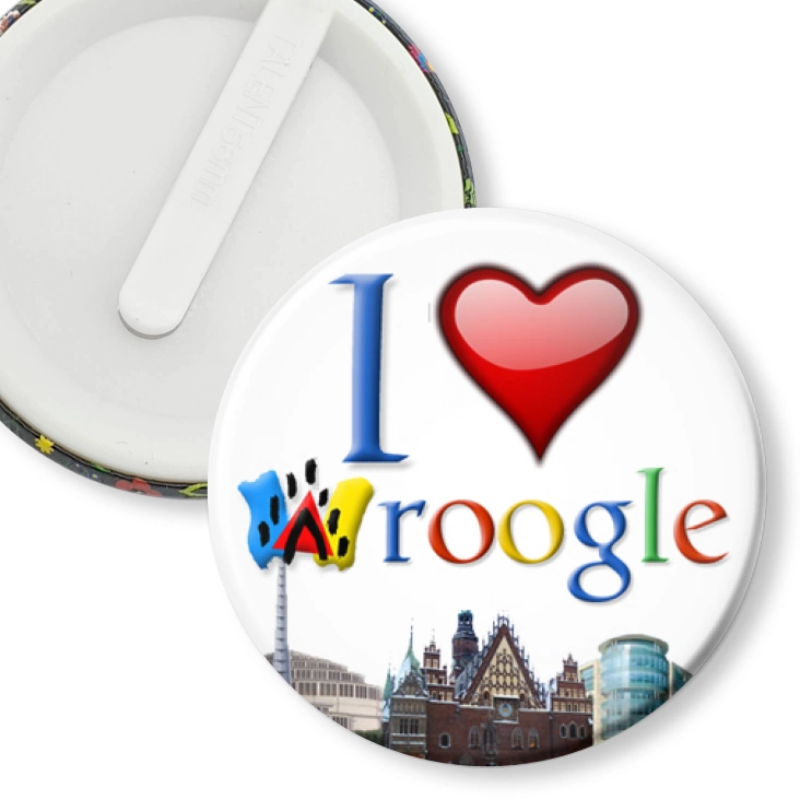 przypinka klips I love Wroogle