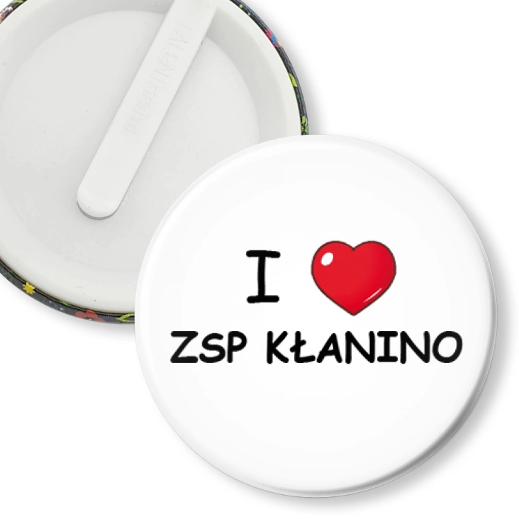 przypinka klips I love ZSP Kłanino