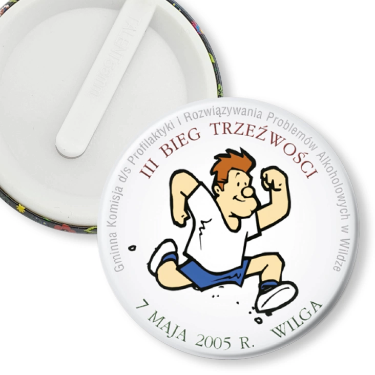 przypinka klips III Bieg Trzźwości - Wilga 2005