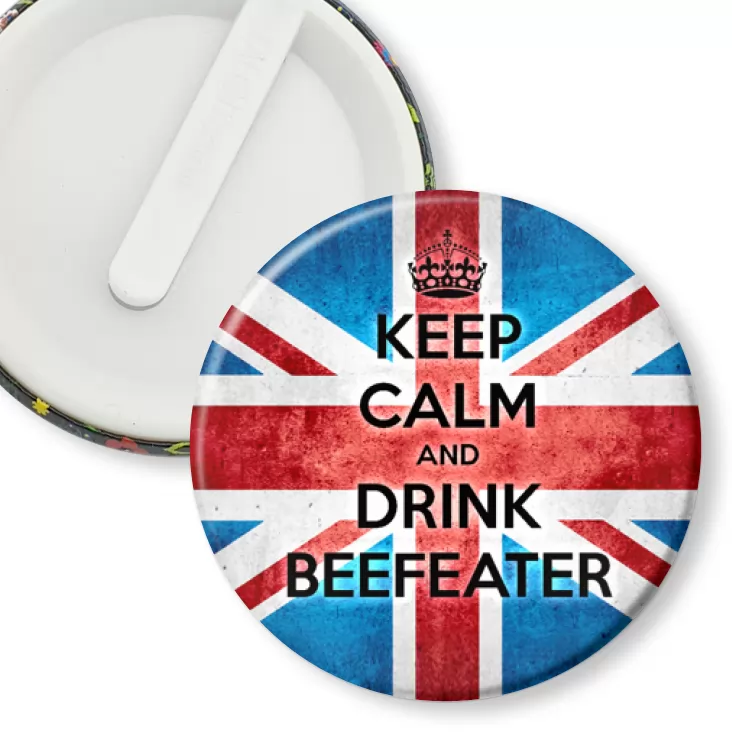 przypinka klips Keep Calm and Drink Beefeater