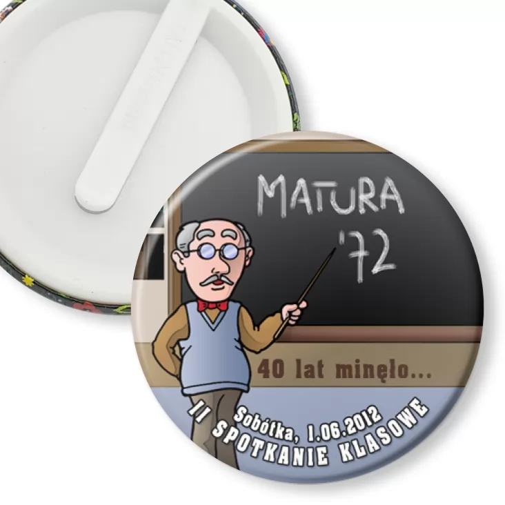 przypinka klips Matura `72