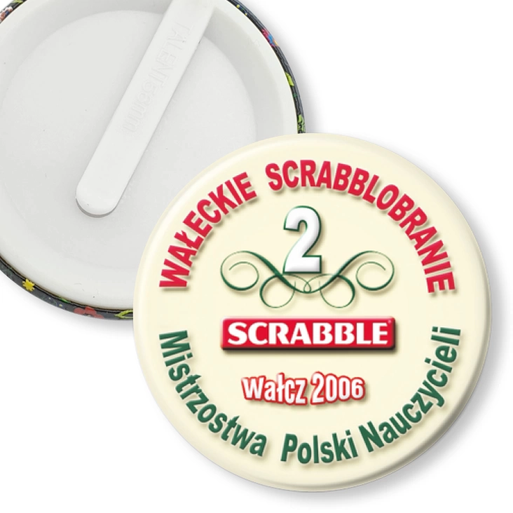 przypinka klips Mistrzostwa Polski Nauczycieli - Scrabble 2006