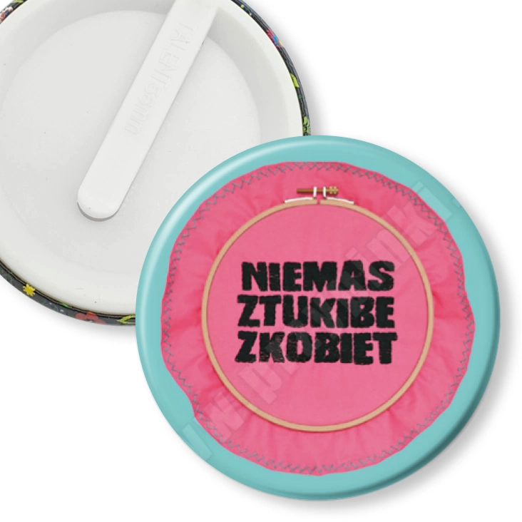 przypinka klips Nie ma sztuki bez kobiet