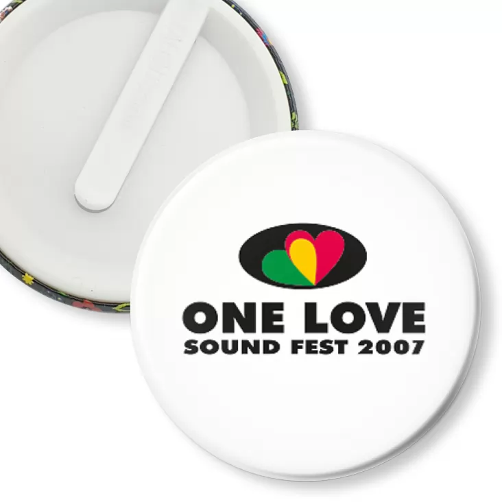 przypinka klips One Love Sound Fest 2007 - białe