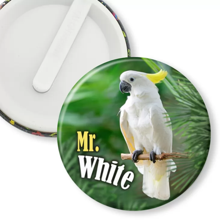 przypinka klips Papugarnia Carmen - Mr. White