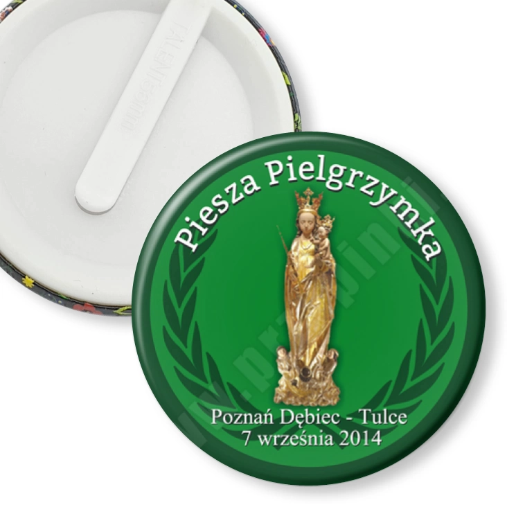 przypinka klips Piesza Pielgrzymka Poznań Dębiec