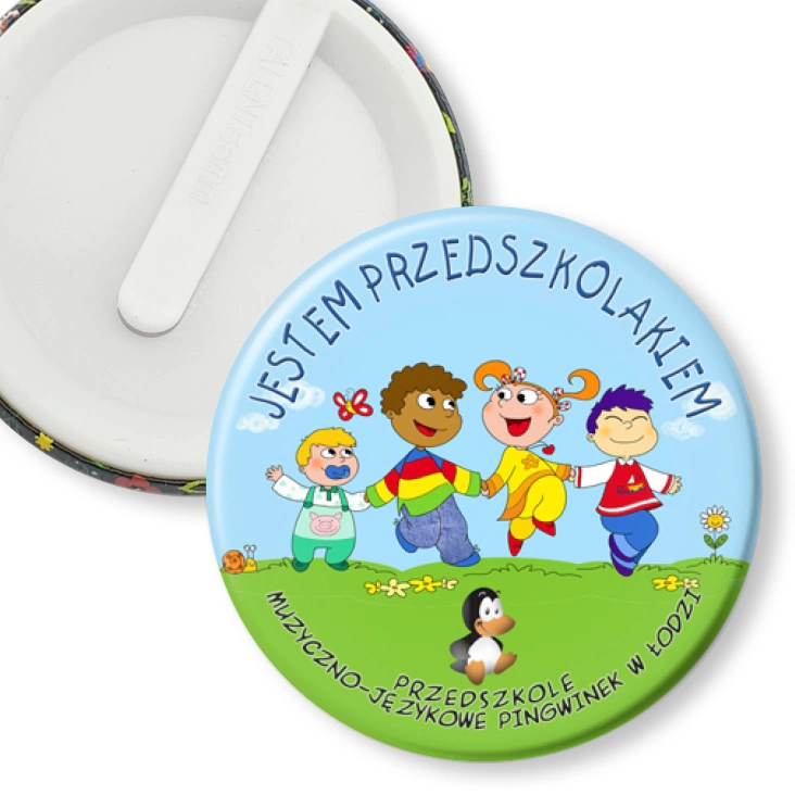 przypinka klips Przedszkole Pingwinek w Łodzi