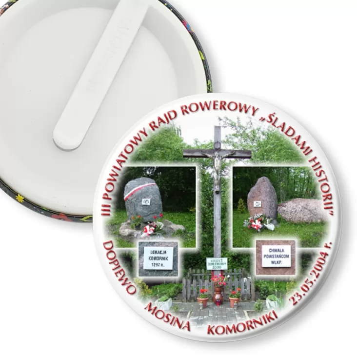 przypinka klips Rajd rowerowy Śladami historii