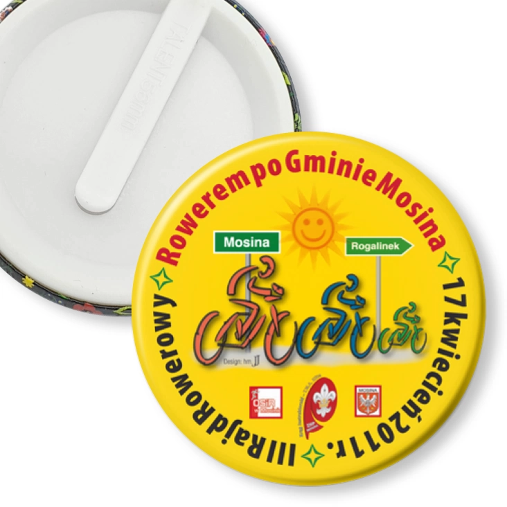 przypinka klips Rowerem po Gminie Mosina