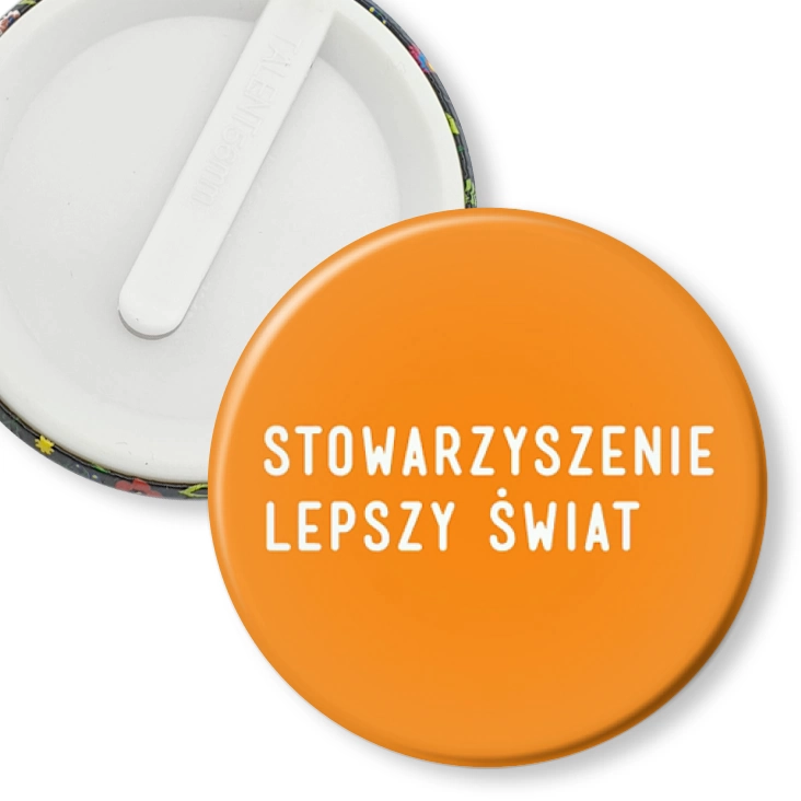 przypinka klips Stowarzyszenie Lepszy Świat