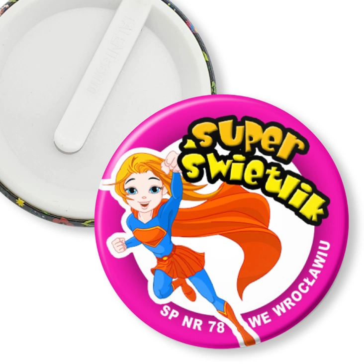 przypinka klips Super świetlik - SP nr 78 we Wrocławiu