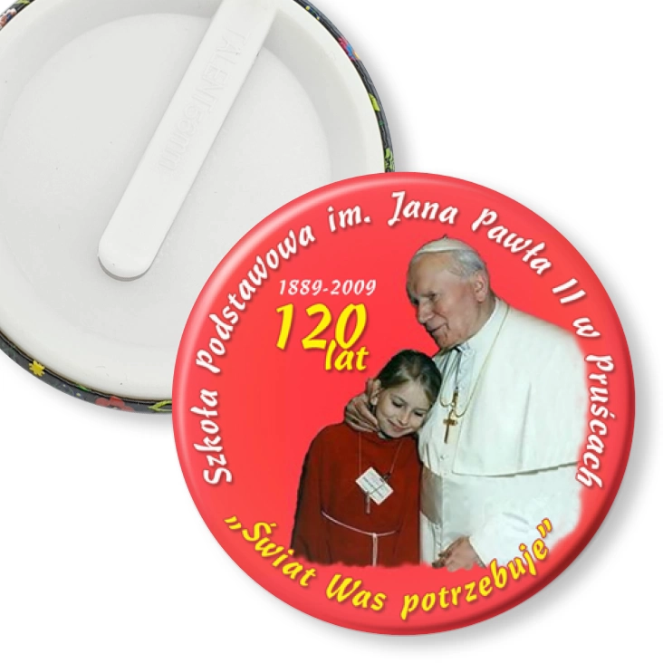 przypinka klips Szkoła Podstawowa w Pruścach