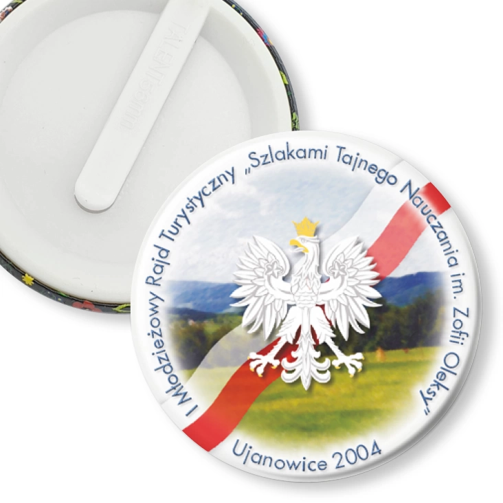 przypinka klips Szlakami Tajnego Nauczania im. Zofii Oleksy