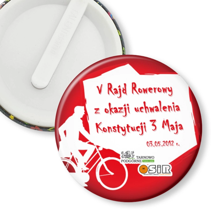 przypinka klips V Rajd Rowerowy z okazji uchwalenia Konstytucji 3 Maja