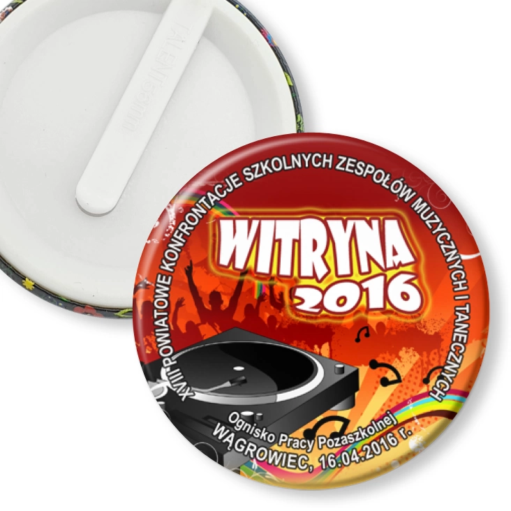 przypinka klips Witryna 2016