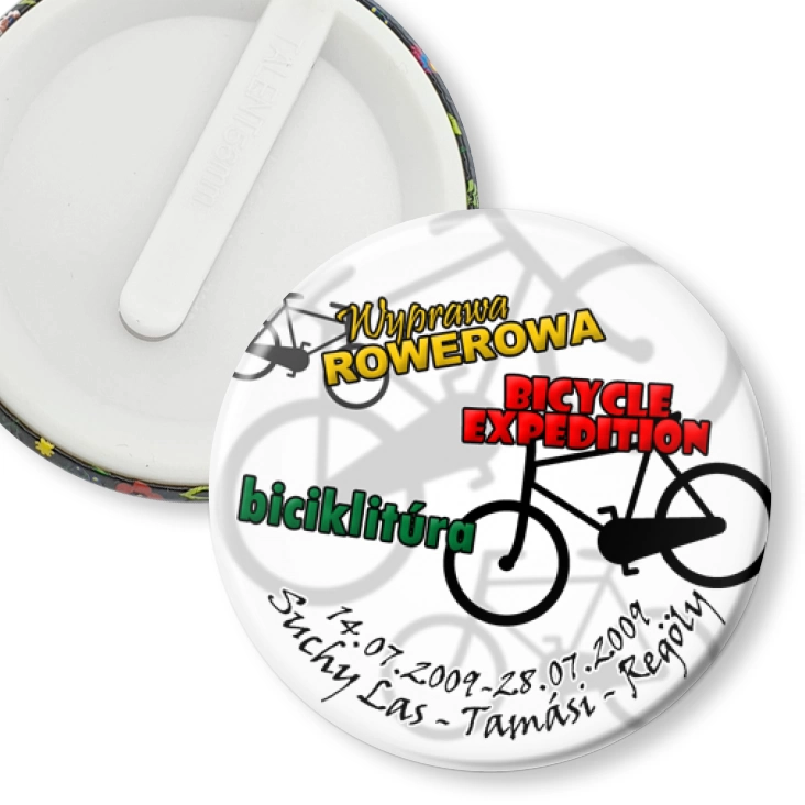 przypinka klips Wyprawa rowerowa