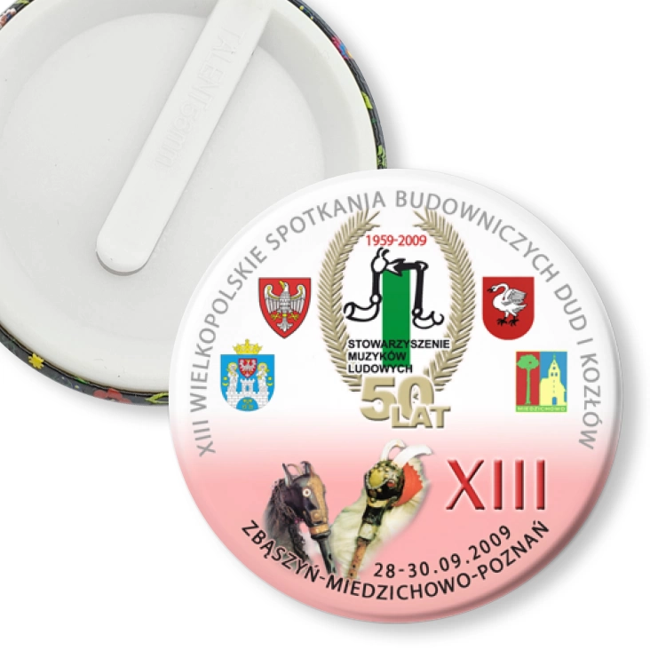 przypinka klips XIII IWielkopolskie Spotkania Budowniczych Dud i Kozłów