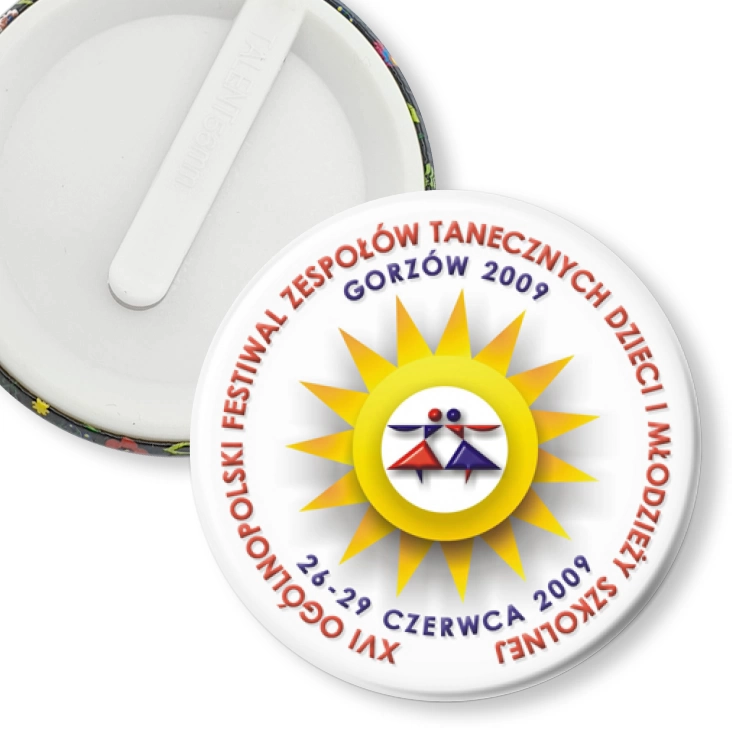 przypinka klips XVI Ogólnopolski Festiwal Zespołów Tanecznych Dzieci i Młodzieży Szkolnej