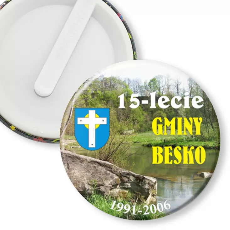 przypinka klips 15-lecie gminy Besko
