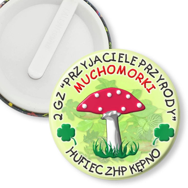 przypinka klips 2 GZ Przyjaciele Przyrody MUCHOMORKI