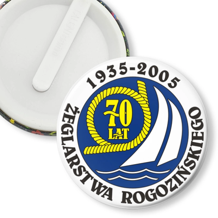 przypinka klips 70 lat Żeglarstwa Rogozińskiego