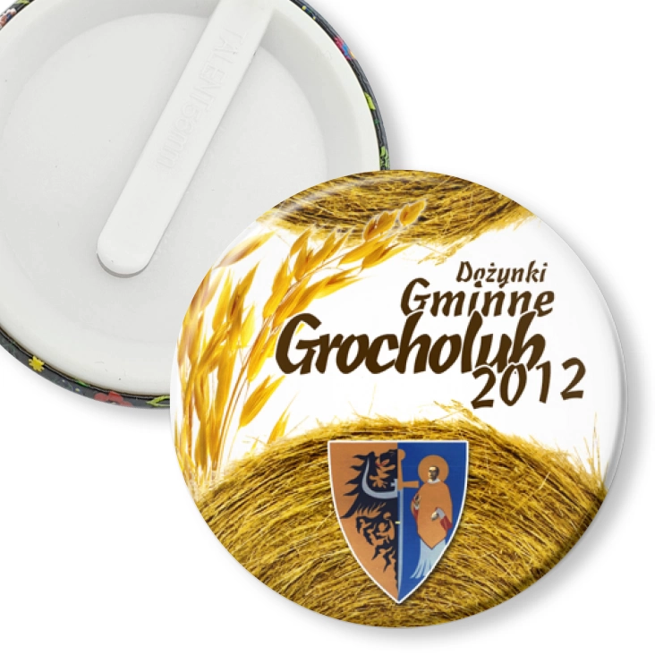 przypinka klips Dożynki Gminne 2012 Grocholub