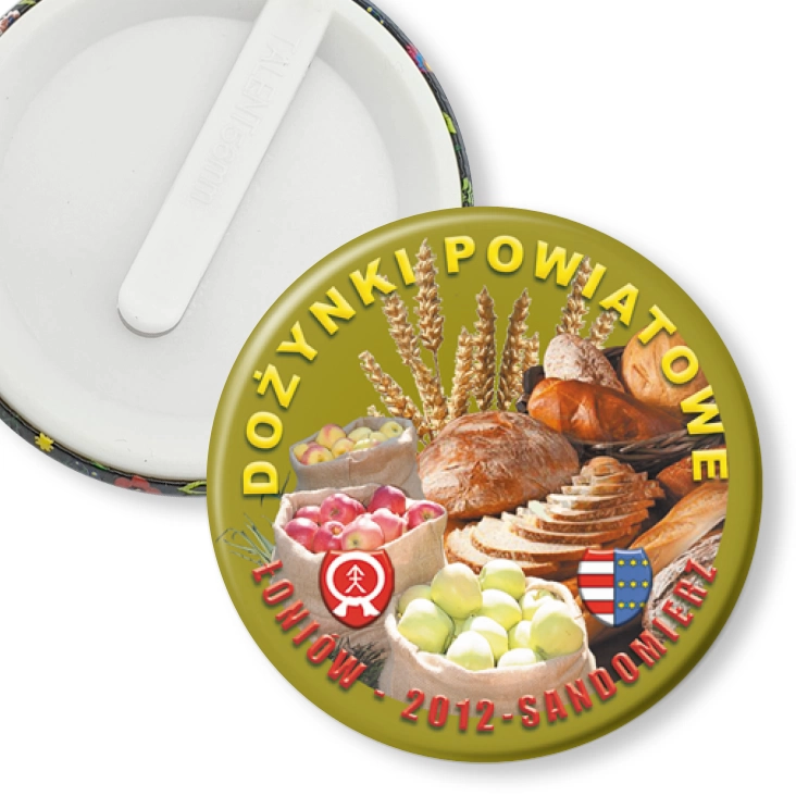 przypinka klips Dożynki Powiatowe - Łoniów 2012