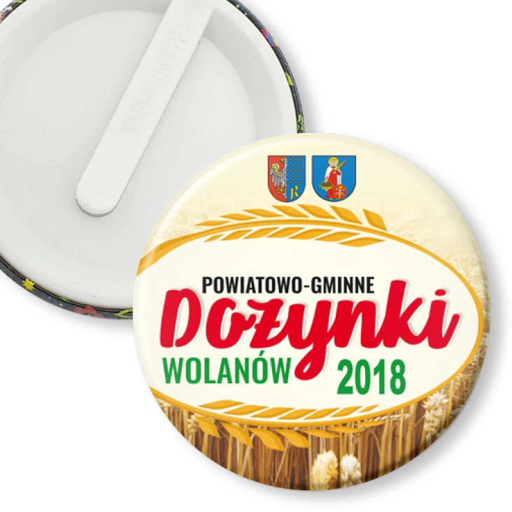 przypinka klips Dożynki Wolanów 2018