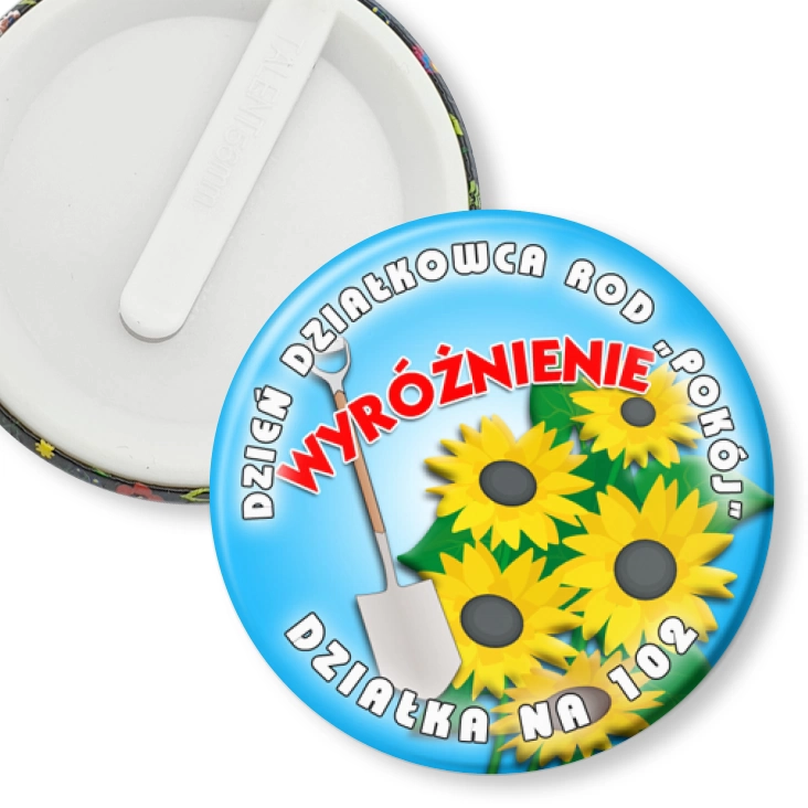 przypinka klips Dzień Działkowca ROD Pokój