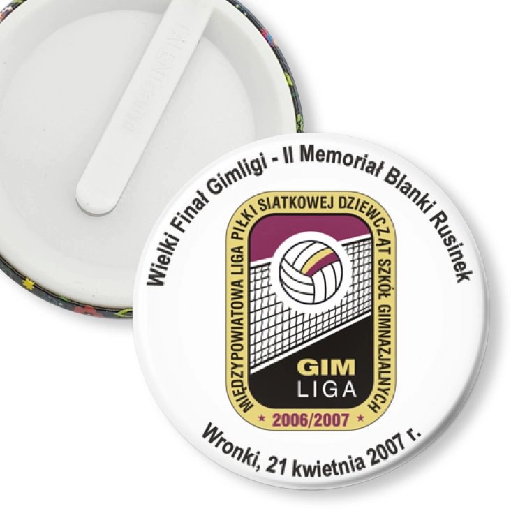 przypinka klips GIM Liga