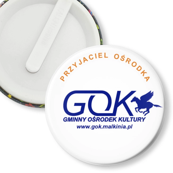 przypinka klips GOK - przyjaciel ośrodka