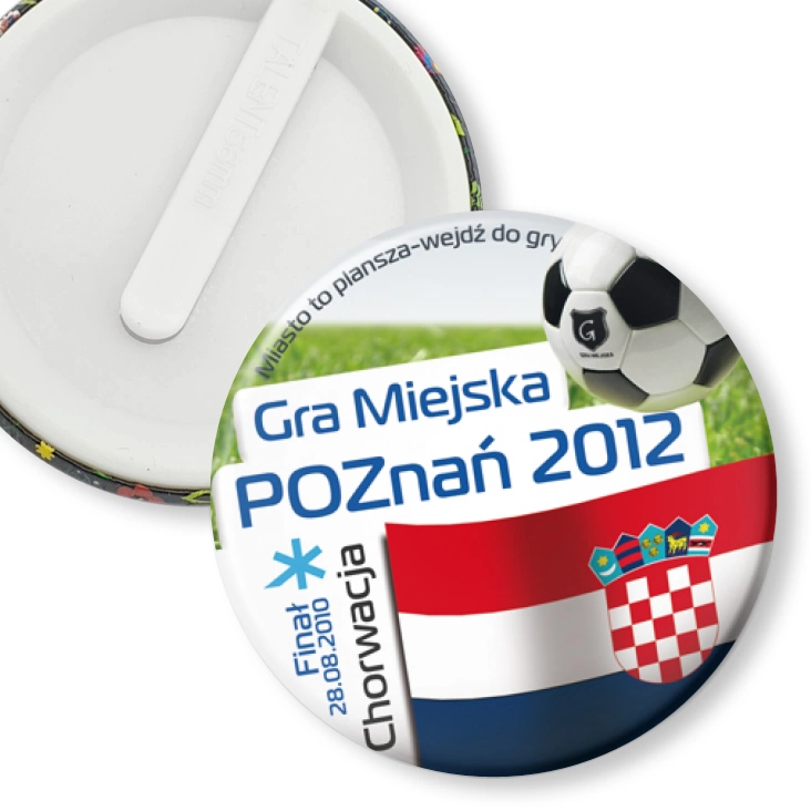 przypinka klips Gra Miejska - Poznań 2012 - Chorwacja