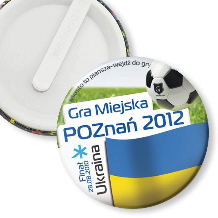 przypinka klips Gra Miejska - Poznań 2012 - Ukraina